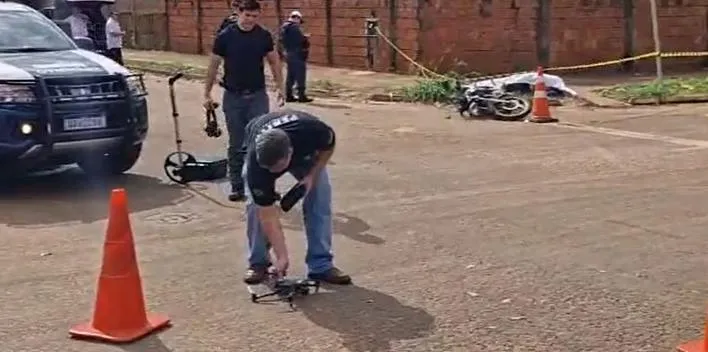 Motociclista é atingido por camionete e morre em bairro de Campo Grande
