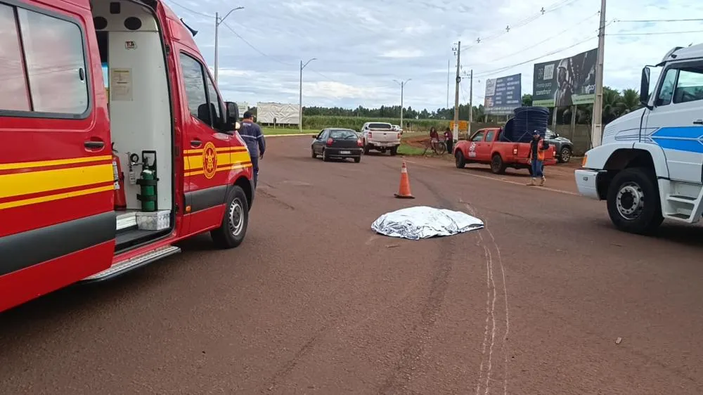 Indígena morre após ser arrastada por caminhão em rotatória da Planacon, em Dourados