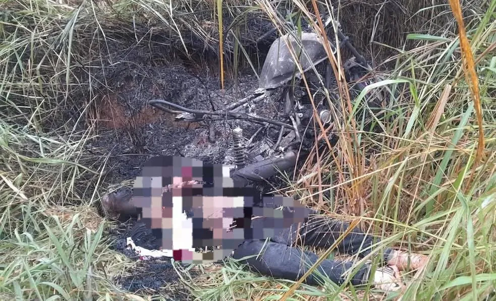Corpo é encontrado morto com mãos amarradas e parcialmente queimado na fronteira