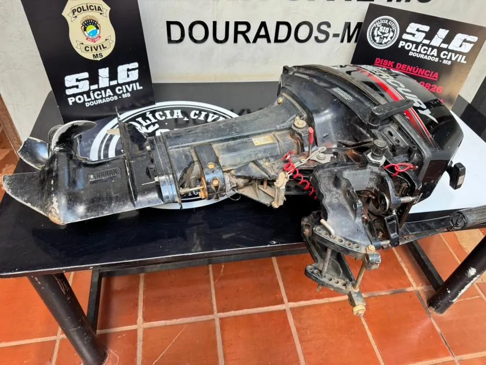  Polícia Civil prende homem em flagrante por furto de motor de embarcação em Dourados