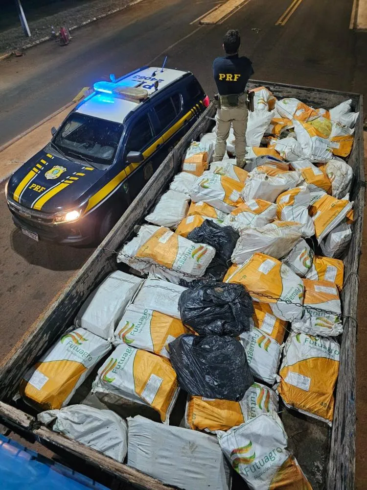 PRF apreende 4 toneladas de maconha em carga de chia