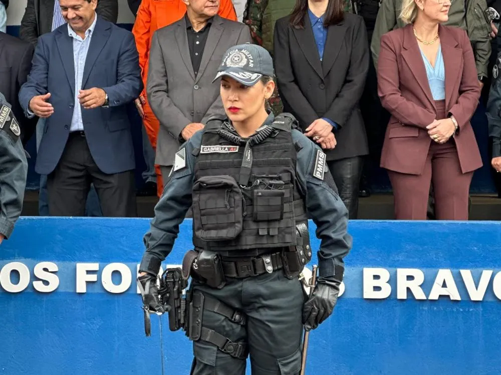  Gabriella Fernandes é a primeira mulher a assumir comando do 3º Batalhão da PM em Dourados. (Foto: Victor Arguelho)