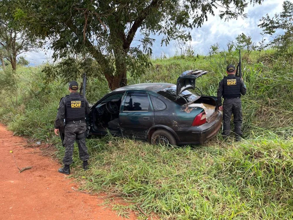 DOF apreende mais de 800 kg de maconha após perseguição em Ponta Porã